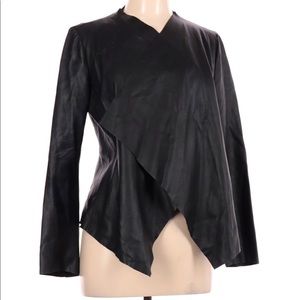 Zara Basic Pleather Cardigan Jacket